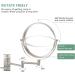 8 inch Retractable 360 Rotating Wall-Mounted Makeup Mirror | 10x Magnification | Decorative Brushed Nickel | Bathroom Swing Mirror - Buy Online on GoSupps.com