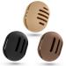 Fauxomor make-up sponge holder-3 pieces breathable silicone Beauty flender travel bag for all sizes of make-up sponge frosted portable cosmetic tool black+coffee+khaki 1 piece (3-pack) C-black+khaki