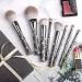 Luxury Enzo Ken Natural Goat Hair Make-Up Brush Set - 10 Soft Brushes & Cosmetic Bag | Perfect Christmas Gift - Buy Online on GoSupps.com