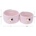 LixinJu Small Woven Cat Basket Set of 2 - Pink Mini Storage Bins for Desk, Toys, Gifts - Buy Online on GoSupps.com