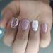 SINLOV Short Nude Pink Glitter Fake Nails Square French False Nails Glossy Press on Nails Ballerina Acrylic Full Cover Nails for Women and Girls