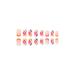 Square French Tip Press on Nails with Colorful Flower Designs - 24 Pcs Medium Square Style - Buy Online on GoSupps.com