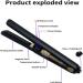Buy Cordless Ceramic Hair Straightener - Professional Flat Iron for Curly Hair - Stainless Steel (Black) - International Shipping - Buy Online on GoSupps.com
