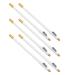 ERINGOGO Lot de 6 Crayons Sourcils Multifonction Blancs avec Taille-Crayon Int gr Waterproof en Bois pour Maquillage Contour de Barbe et Eyeliner Usage Mobile et Pr cision Longue