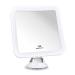 Glam Hobby 10X Magnifying Lighted Makeup Mirror  Daylight LED Travel Vanity Mirror - Compact  Cordless  Locking Suction  6.5 Wide  360 Rotation  Portable Illuminated Bathroom Mirror (Square)