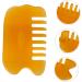 FOMIYES 2pcs Comb Multitools - Acupuncture Head Massager & Gua Sha Hairbrush Scraping Tool Heat Jade Massage Board - Orange 9.5X5.8X1cm - International Shipping Available - Buy Online on GoSupps.com