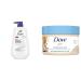 Dove Deep Moisture Body Wash with Pump (905 ml) + Dove Exfoliating Body Polish Macadamia & Rice Milk (298 g) 2 Piece Set Deep Moisture + Polish moderate