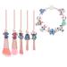 Stitch Makeup Brushes Bracelet Set - Ohana Interstellar Baby Stitch Makeup Brush and 8.26in Pandora Stitch Bracelet Gifts for Girls Women Birthday Christmas