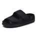 Men's Diabetic Open Toe Slippers Extra Wide Width Adjustable Edema Shoes Walking Slippers for Arthritis Swollen Feet Middle-Aged Elderly Men 12 Black