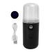 Face Mist Sprayer Rechargeable Moisturizing Hydrating Face Humidifier Sprayer for Anywhere Travel (Black)