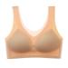 Course-free bra ultra-thin ice skating bra summer comfortable seamless ice ski bra ultra-bike ice cream lifting bra sports bra pack for women XL beige
