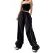 WILLBEST Women's Causal Oversized Cotton Jogging Sports Joggers Sweatpants Cuffed Trouser with Pockets Running Lounge Pants Tracksuit Bottoms 4005-djufh-black-3 M - Buy Online on GoSupps.com