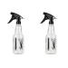Dependable Industries Inc. Essentials Set of 2 Barber Shop Hair Salon Style Empty Water Spray Bottles 16.9 Ounce Each