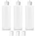 3 Pack 16 Oz HDPE Plastic Bottles with 6 Caps - BPA-Free, Food-Grade, Ideal for Shampoo, Body Wash, Sauce, and More - Buy Online on GoSupps.com