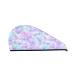 Hair Towel Wrap Hair Drying Towel with Button Towel Turban Head Towel to Dry Hair Quickly (Rainbow Scales)