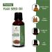 Flax Seed Oil 15 ML | 100% Pure Natural Therapeutic Grade Linum Usitatissimum Carrier Oil - International Shipping Available - Buy Online on GoSupps.com