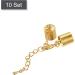 10Sets 9mm Gold Tone Leather Cord End Caps with Lobster Clasps & Extender Chain for DIY Bracelets - Buy Online on GoSupps.com