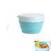 Jcassan Folding Bowl with Lid Collapsible Bowl Portable Salad Bowl for Backpacking Camping Travel Hiking (950ml)