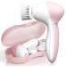 TOUCHBeauty Facial Cleansing Brush Set with 3 Brush Heads- Advanced Face Brush System for Gentle Cleansing Deep Scrubbing and Massaging AG-0525A Pink