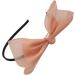 Topkids Accessories Thin Fabric Bow Alice Band Headband for Women & Girls Cute Girls Hair Accessories Pretty Coloured Bows on Head Band Hair Bands for Kids & Adults Bow Headbands (Peach) - Buy Online on GoSupps.com