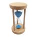 Gazechimp hourglass hourglass brushing teeth - 10 minute / 15 minutes / 30 minutes - wood + glass + sand - perfect for cooking toothbrush playing training - blue 15 minutes blue
