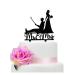 Black Mr and Mrs Wedding Cake Topper Golf Theme Wedding Bridal Shower or Anniversary Cake Topper (Golf)