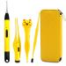 FZZDP 4pcs/Set LED Light Earpick Ear Wax Remover Picker Ear Cleaner Spoon Tweezer Clean 1 D