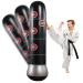 YAVOCOS Punch Bag Inflatable Heavy Punching Bag Free-Standing Tumbler Training Bag with Air Inflator Pedal Pump Style3
