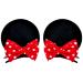 Double Bows Red Pink Polka Dots Hair Clips Costume Accessories: M23 (MC 2 Bows)