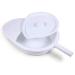 Bedpan with Lid & Handle Firm Thick Stable PP Bedpan Portable Bed Pans for Bedridden Patient for Men and Women