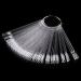 Greenwood home artificial nail art fan wheel polish exercise tips nail art sticks nail polish display compartments nails make-up tools 50 pieces/set