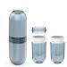Travel Toothbrush Holder Multifunctional Toothbrush Cup Portable Toothbrush Case 4 in 1 Family Travel Toothbrush Kit Suitable for Family Travel Business School or Daily Use (4 in 1 blue) 4 in 1 blue