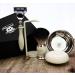 Mens Shaving Kit 5 Edge Razor with Black Badger Hair Shaving Brush Stand Soap and Stainless Steel Bowl Perfect Set for Men