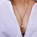 Boho Pearl Lariat Necklace | Gold Chunky Chain Y Necklace | Elegant Pearl Tassel Jewelry for Women & Girls - Perfect for Prom & Bridal - Buy Online on GoSupps.com