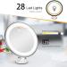 10X Magnifying with Lights - Upgraded 3 Color & 28 LED Lights Cosmetic Mirror HD Press Control - Buy Online on GoSupps.com