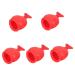 OHPHCALL 5pcs Lip Lip Plumper Treatment Red Suction Silicone Lip Plumping Device 8.2x6cmx5pcs Redx5pcs