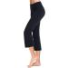 Zeronic High Waist Bootleg Yoga Capris in Black, XX-Large - Buy Online on GoSupps.com