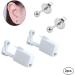 2 Pack Sterile No Pain Ear Piercing Gun - Disposable Ear Stud Gun Set (Silver) | Easy and Painless Piercing Tool - Buy Online on GoSupps.com