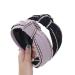 Wiwpar Knotted Headbands for Women Fashion Wide Knot Headband Rhinestone Head Bands Hair Hoop Hair Accessories (Black)
