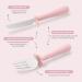 Grabease Stainless Steel Fork Knife & Spoon Set 18m+ - Blush | Baby Utensils for Easy Self-Feeding - Buy Online on GoSupps.com
