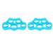 Finger Exerciser Skin Friendly 2Pcs Soft Silicone Finger Trainer Light Portable High Flexibility for Family (Lake Blue 8.8LB)