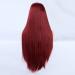 Shop Red Lace Front Wigs | Long Synthetic 150% Density Heat-Resistant 24in Burgundy Lace Wigs - Buy Online on GoSupps.com