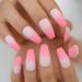 Blush Ombre False Nails - Matte Medium Coffin Finish | 24pcs Set for Women & Girls - International Shipping - Buy Online on GoSupps.com