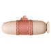 Digjobk toothbrush mug submarine toothpaste toothbrush case portable for outdoor travel toothbrush cup bathroom toothbrush cover (color: pink) rose