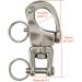 3-Pack Swivel Eye Snap Shackle Bail Rigging | 316 Stainless Steel | Sailboat Marine Hardware for Spinnaker Halyard | 2-3/4 inch - Silver - Buy Online on GoSupps.com