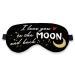 Kdqua I Love You to The Moon and Back Eye Mask for Girlfriend Boyfriend Long Distance Relationship Gift Silk Blackout Eye Mask for Sleeping Valentine's Adjustable Straps Lightweight Sleep Mask