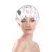 Pink Gray White Polka Dot Pattern Shower Cap for Women - Quick Drying & Water Repellent Hair Bath Cap - Buy Online on GoSupps.com