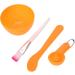 DIY Face Mask Mixing Bowl Kit Mask Brush Set Silicone with Face Mask Brush Brush Face Care Bowl Measurement Spoon Kit (Orange) - Buy Online on GoSupps.com