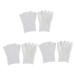 Beaupretty 3 Pairs Gel Socks Bunion Straightener Toe Spacers Toe Spreader Open Toe Socks Heel Sleeves for Cracked Heels Five Finger Socks Foot Care Socks Thumb Splitter White