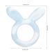 Baby Teething Toys Silicone Teethers Ring Shape Bunny Ear Bracelets for 3 Months Infant (White Blue) - Buy Online on GoSupps.com